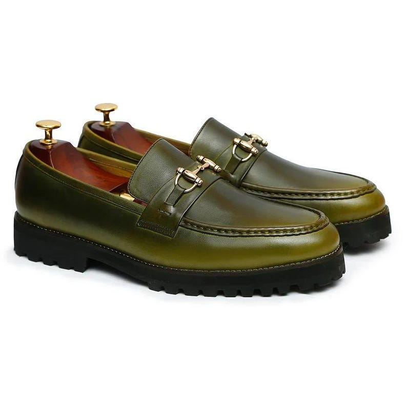 Men Olive Green Dress Shoes - Etsy
