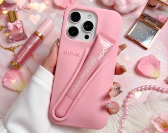Lemontini Lip Gloss Silicone iPhone Case (With Lipstick)