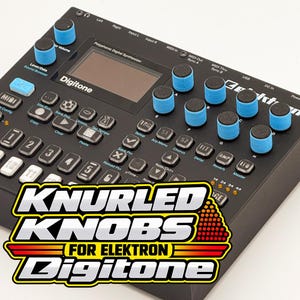 Conjunto de 10 botões serrilhados impressos em 3D para Elektron Digitone.