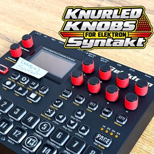 Set of 10 3D-Printed Knurled Knobs for Elektron Syntakt