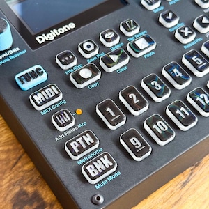 Full Set of Replacement Keycaps for Elektron Digitone MK1 – Transparent Icons & Bigger Text