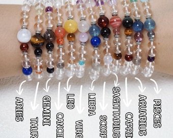 Colección CRYSTAL MATRIX 12 Zodiac / Una serie completa de pulseras de cristal curativas inspiradas en la astrología