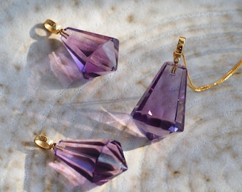Péndulo de amatista para adivinación y radiestesia, collar de sanación espiritual, punta de cristal para meditación y equilibrio de chakras, herramienta de intuición.
