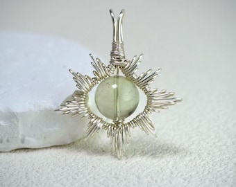 Libyan Desert Glass Pendant - Raw Meteorite Jewelry from Sahara - Solar Plexus Chakra Healing - Rare Tektite Necklace for Spiritual Growth