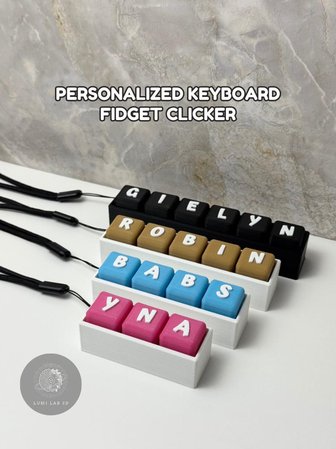 Personalized Keyboard Fidget Clickers - Etsy