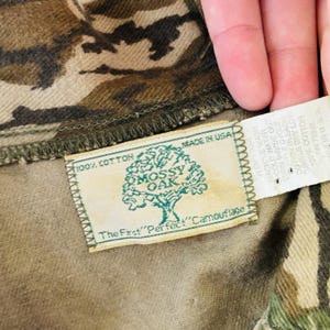 Vintage 80s Mossy Oak Treestand Camo Jacket Mens XXL 3-Pocket Hunting USA Vtg image 4