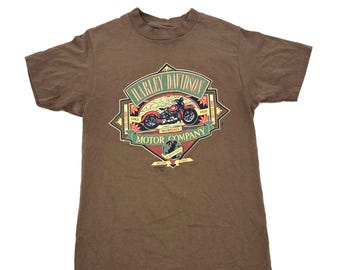 Vintage 1992 Harley Davidson Wolf Graphic 3D Emblem T-shirt