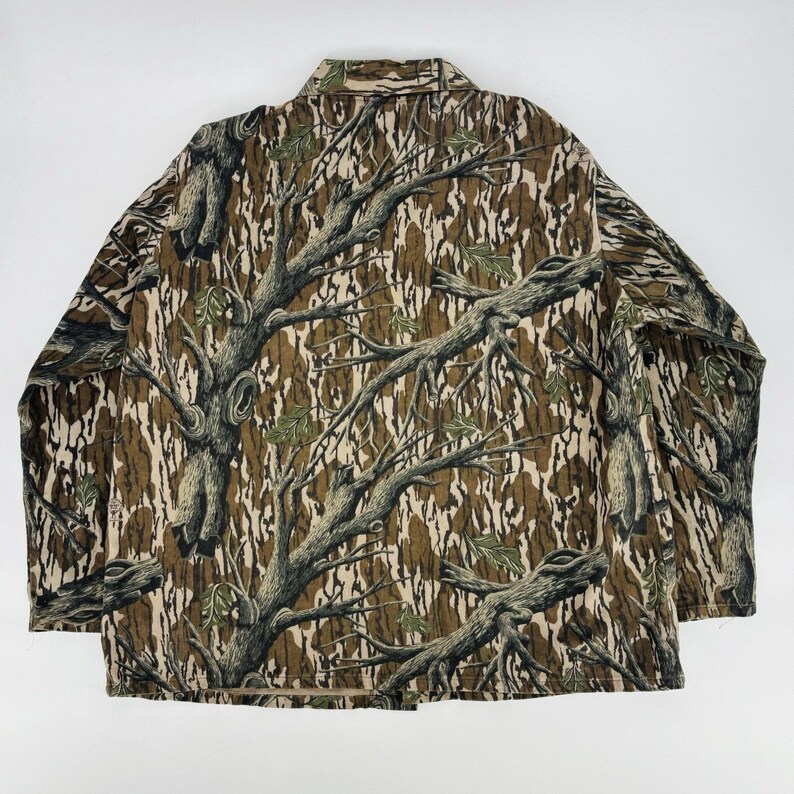 Vintage 80s Mossy Oak Treestand Camo Jacket Mens XXL 3-Pocket Hunting USA Vtg image 2