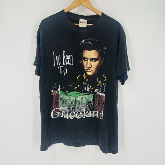 90年代ヴィンテージエルヴィスTシャツ、グレースランドグラフィック 