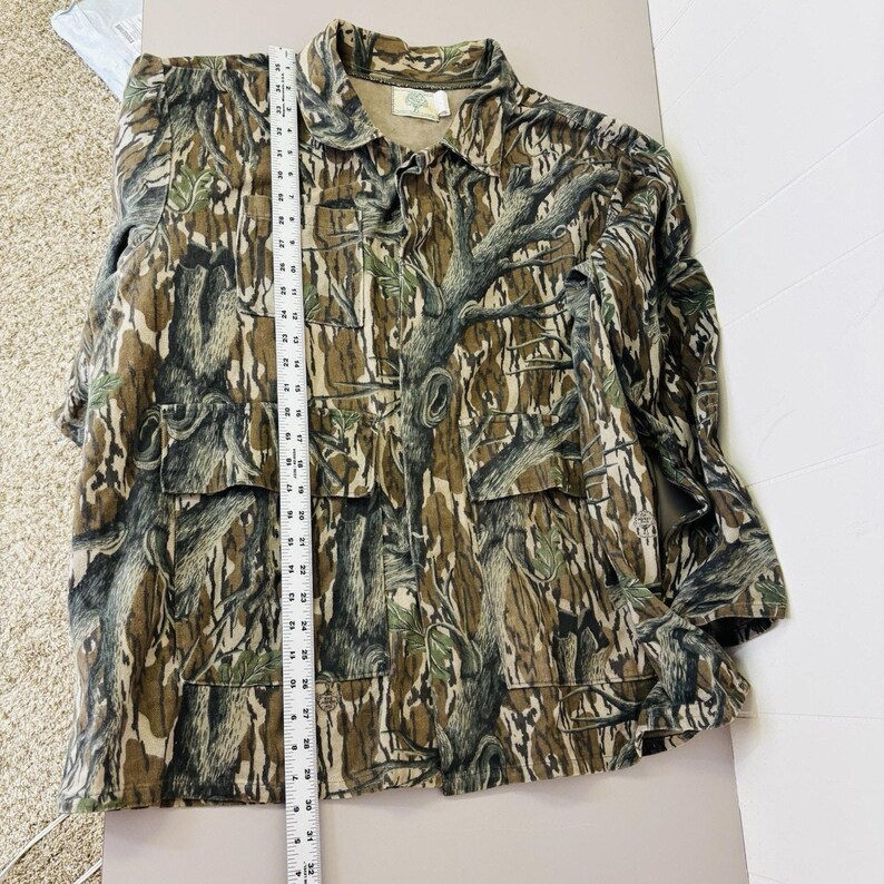 Vintage 80s Mossy Oak Treestand Camo Jacket Mens XXL 3-Pocket Hunting USA Vtg image 8