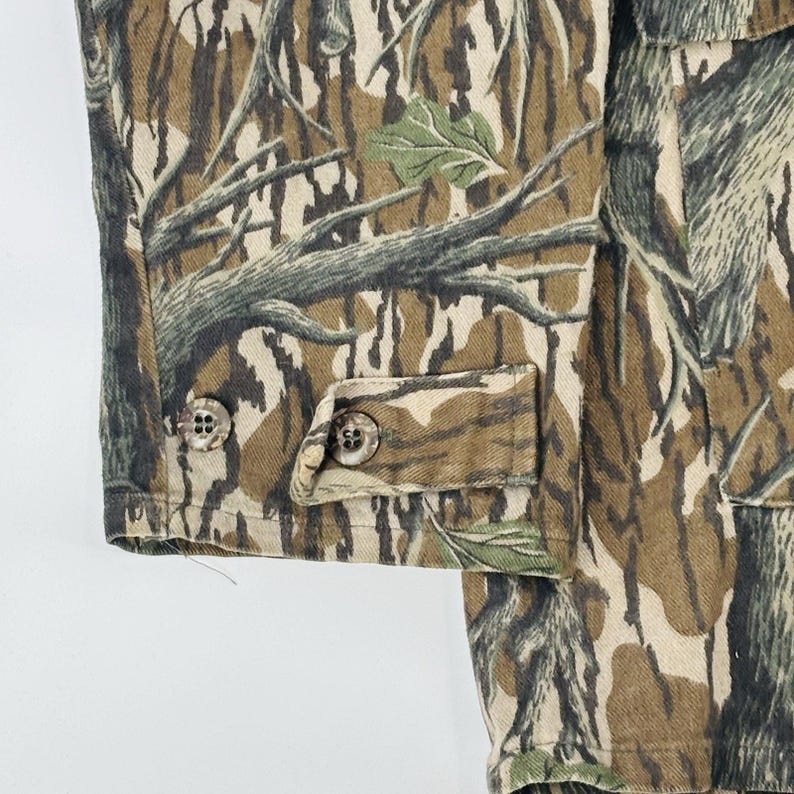 Vintage 80s Mossy Oak Treestand Camo Jacket Mens XXL 3-Pocket Hunting USA Vtg image 6