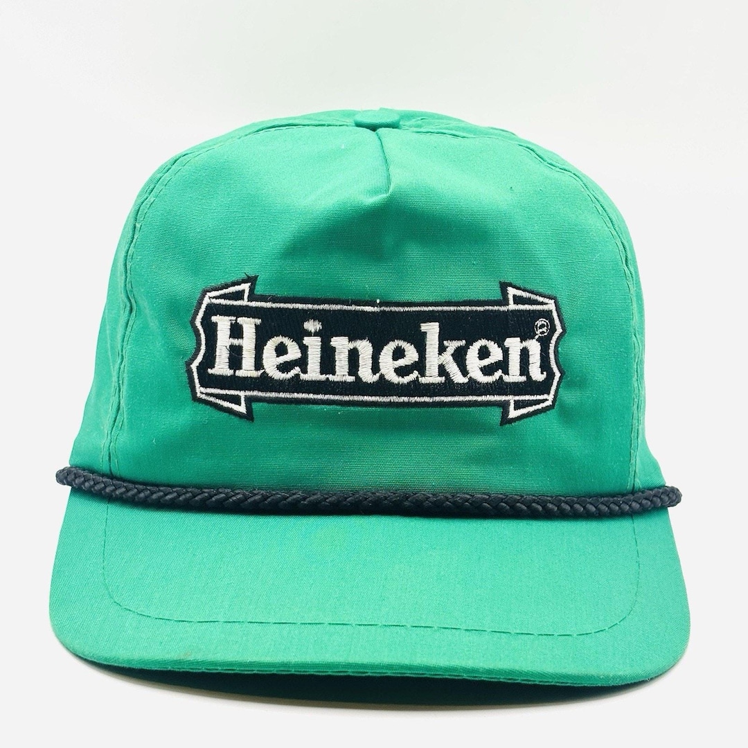 Heiken Rope Vintage 90s Heineken Beer Hat Cap Snapback Green Rope - Etsy