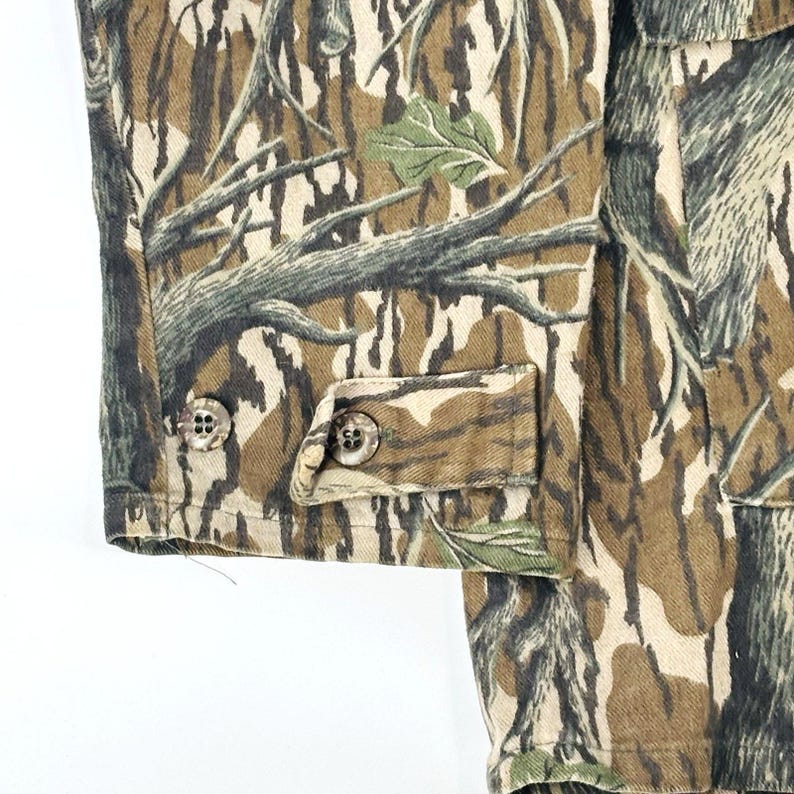 Vintage 80s Mossy Oak Treestand Camo Jacket Mens XL 3-Pocket Hunting USA Vtg image 6