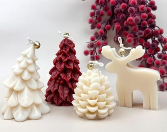 Handmade Soy Wax Christmas Candles, Holiday Home Decor