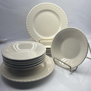 Ivory Walker China 1937 Vitrified Bedford, Ohio -6' Side Plate/ 5" Monkey Dish