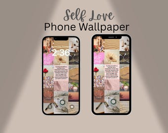 Beige Aesthetic Phone Wallpaper | Minimal iPhone & Android Background | Neutral Digital Download | Minimalist Boho Wallpaper Set