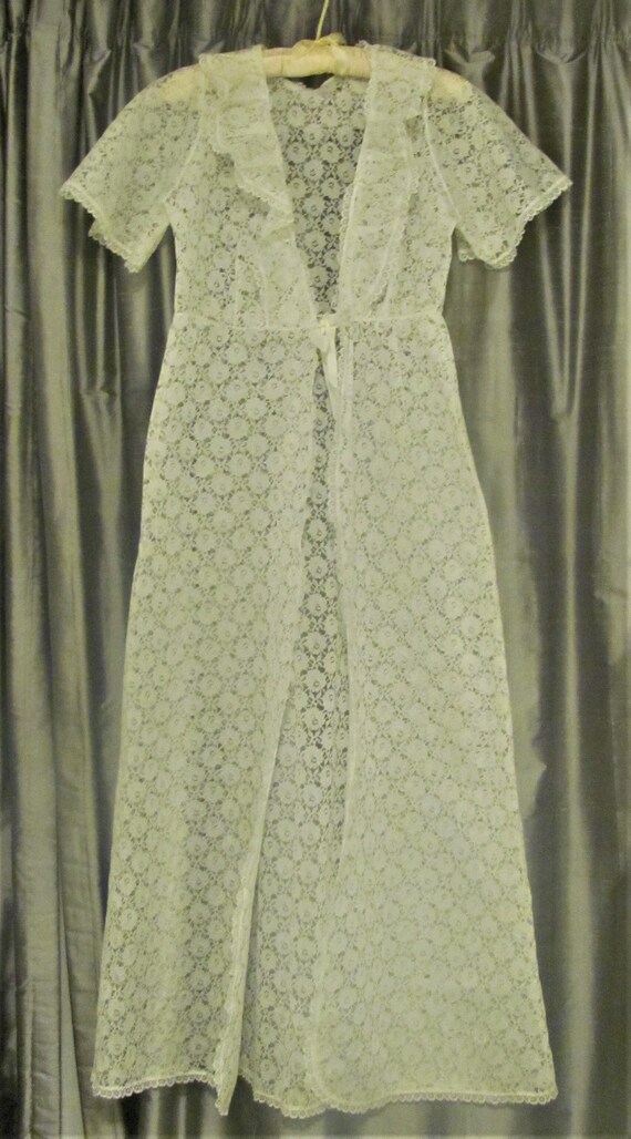 White Lace Dressing Gown/Robe
