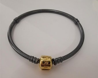 Pulsera Pandora de plata S925 oxidada