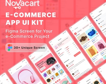 Kit d'interface utilisateur Figma pour application mobile de commerce électronique