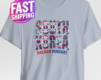 Choose Your Country - South Korea Country Soccer Shirt (All Countries), National Country Name Football Tee