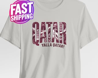 Kies je land: landvoetbalshirt Qatar (alle landen), nationale landnaam voetbalshirt