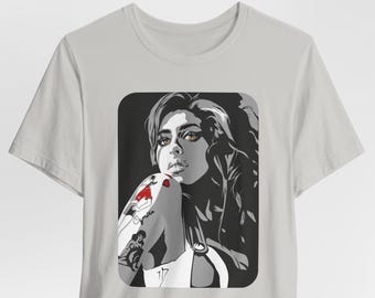 T-shirt vintage di Amy Winehouse: felpa con cappuccio e icona della musica soul retrò, idea regalo.