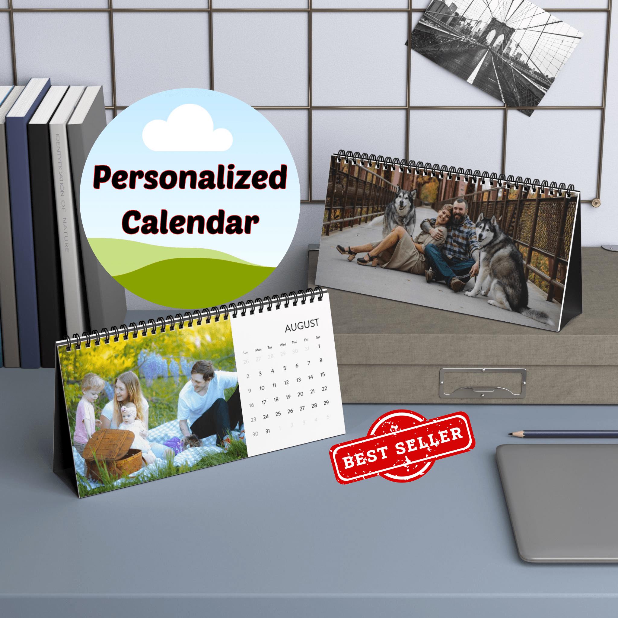 Personalisiert Fotokalender 2025 A4 - Wand- Oder Tischkalender Mit 12 Eigenen Monatsfotos, Perfekt Als Geschenk