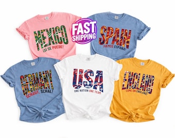 Choose Your Country - All Countries Soccer Shirt, National Football Country Name Tee
