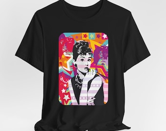 Audrey Hepburn Shirt, Pop Art Hollywood Tee, Classic Icon Gift, Unisex Sweatshirt Hoodie Youth T-Shirt, Vintage Actress Fan Tee