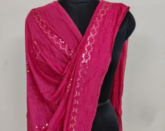 Handcrafted Cotton Dupatta - Lightweight Festive Scarf
