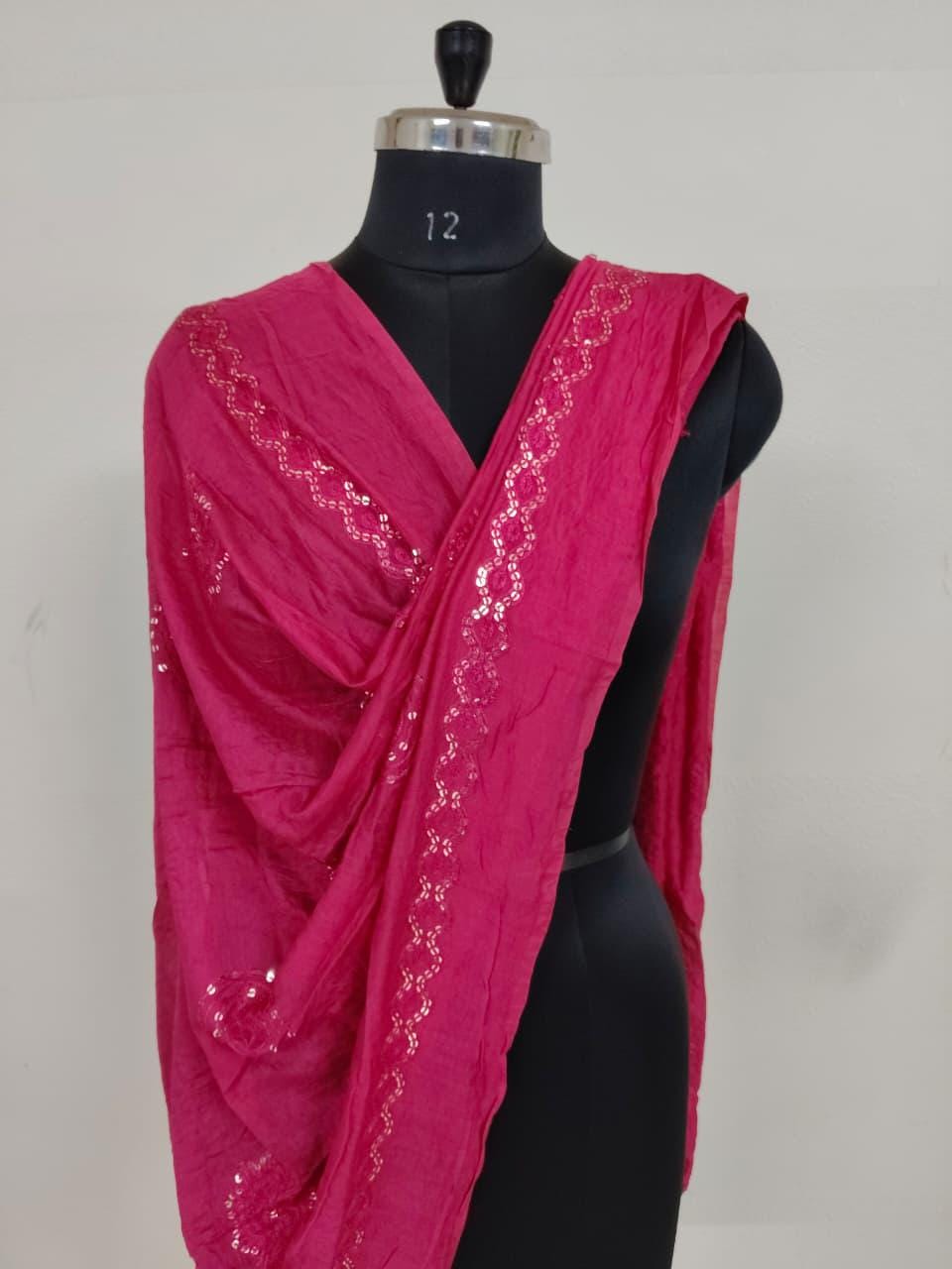Handcrafted Cotton Dupatta - Lightweight Festive Scarf