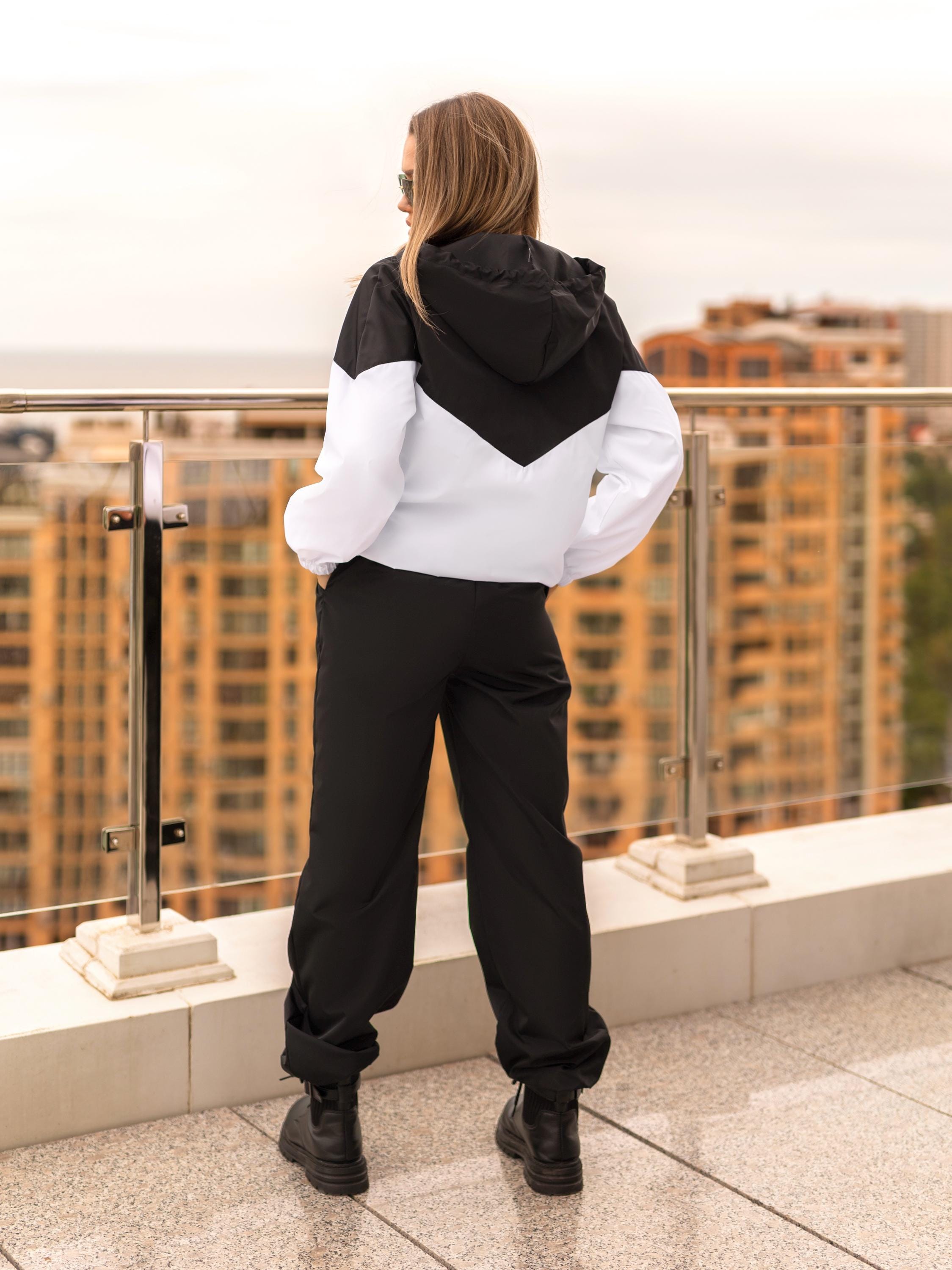 ウェア On Court Track Pants Black/White S Women's Windbreaker Tracksuit, Two Piece Set, Hooded Jacket, Pants