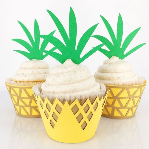 PRINTABLE Pineapple Tops Cupcake Toppers. Cupcake Toppers for | Etsy