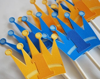 Royal Crown Cupcake Toppers Set of 12 By Your Little Cupcake