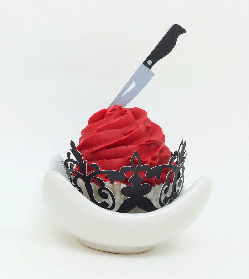 Knife and Axe Cupcake Toppers in Your Choice of Color Qty 12 Etsy