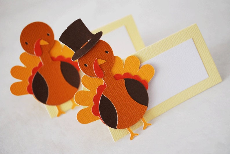 Thanksgiving Turkey Food Tags Place Holder Set of 12 By Your image 0
