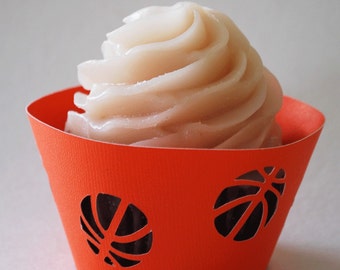 Basketball Cupcake Wrappers In Your Choice of Color Qty 12 By Your Little Cupcake