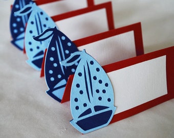 Sailboat Food Tags Place Holder Set of 12 By Your Little Cupcake