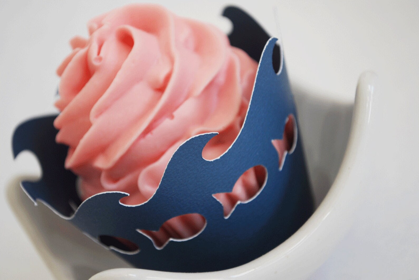 Fish and Ocean Wave Cupcake Wrappers in Your Choice of Color Etsy