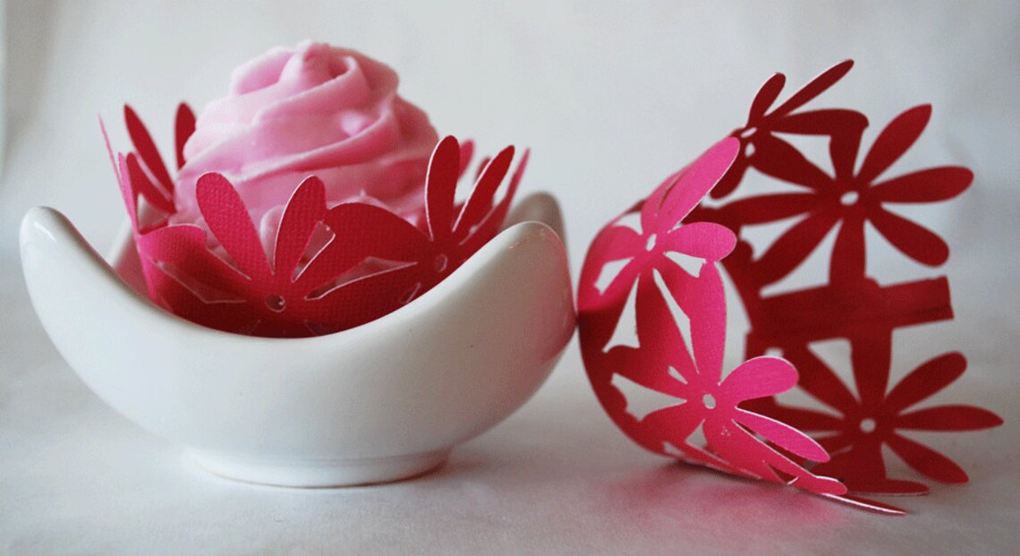 Spring Floral Cupcake Wrappers in Your Choice of Color Qty 12 Etsy