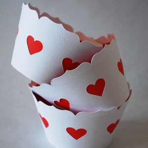 Alice in Wonderland, Queen of hearts Double layered Cupcake Wrappers In Your Choice of Color Qty 12 By Your Little Cupcake image 3