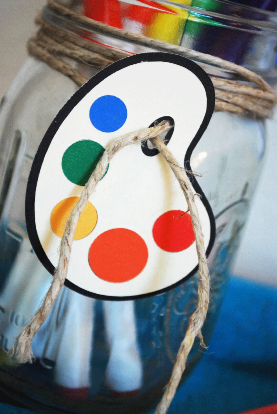 Art Paint Palette Party Hang Tags in Your Choice of Color Qty 6 by Your Little Cupcake Etsy