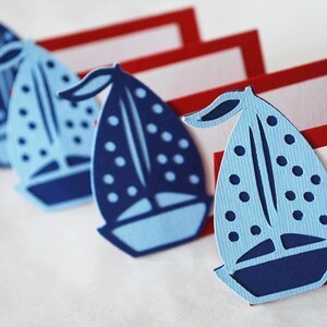Sailboat Food Tags Place Holder Set of 12 By Your Little Cupcake image 4