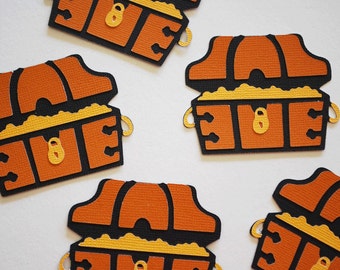 Pirate Chest Tags For Favor Bags or Gifts Qty 6 By Your Little Cupcake