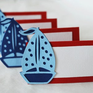 Sailboat Food Tags Place Holder Set of 12 By Your Little Cupcake image 3