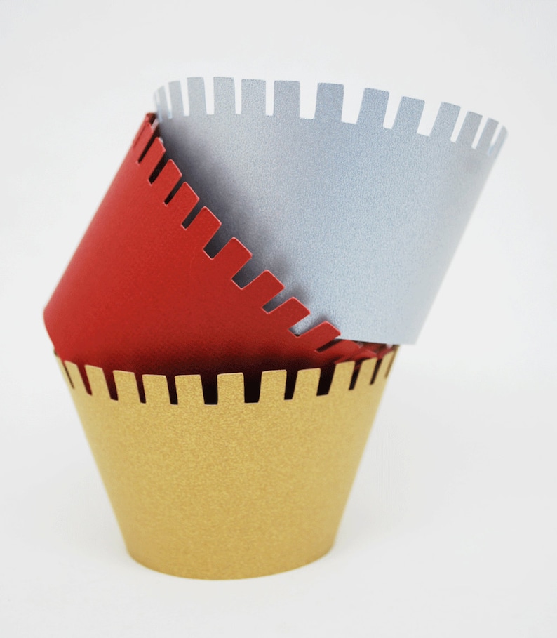 Medieval Castle Cupcake Wrappers In your choice of color Qty 12