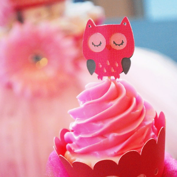 Owl Cupcake Toppers - Etsy