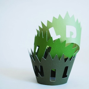 Wild Cupcake Wrappers In Your Choice of Color Qty 12 By Your Little Cupcake