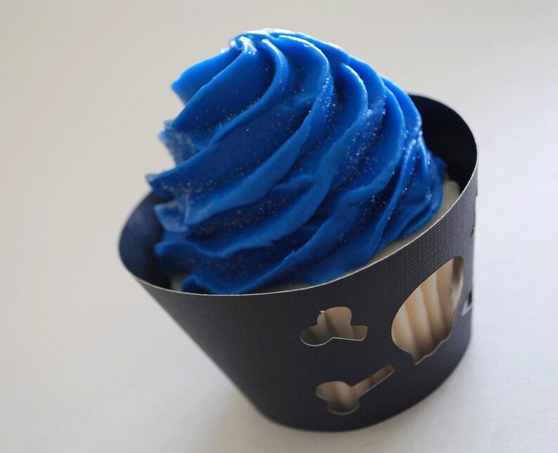 Skull and Cross Bones Cupcake Wrappers In Your Choice of Color image 2