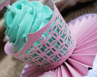 Lattice Cupcake Wrappers In your choice of color Qty 12
